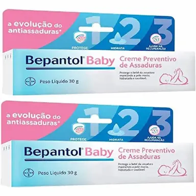 KIT 2 CREME PREVENTIVO ASSADURA BEPANTOL BABY 30G