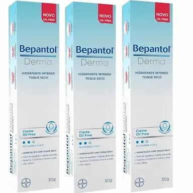 KIT 3 BEPANTOL DERMA TOQUE SECO CREME HIDRATANTE INTENSO 30G