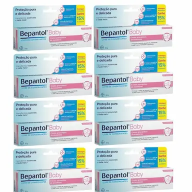 KIT 8 CREME PREVENTIVO ASSADURA BEPANTOL BABY 30G