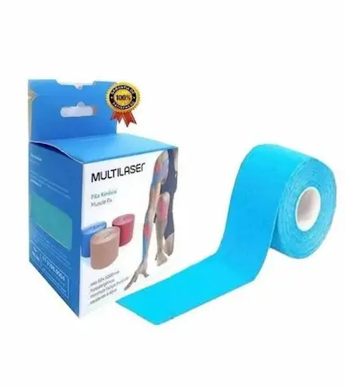 FITA KINESIO ROLO 5CMX5M AZUL MULTILASER