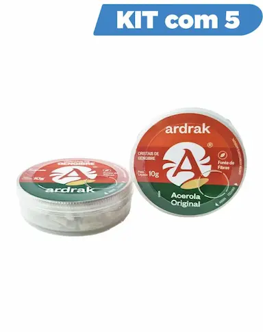 KIT CRISTAIS GENGIBRE ACEROLA ARDRAK COM 5 UNIDADES