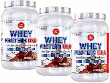KIT 3UNI WHEY PROTEIN USA 907GR CHOCOLATE - MIDWAY