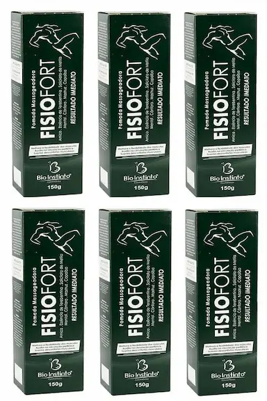 KIT 6X FISIOFORT POMADA MASSAGEADORA (6X 150GR) - BIO INSTINTO