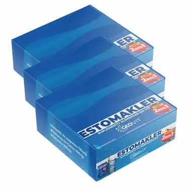 KIT 3UNI ESTOMAKLER COM 50 SACHES SEM SABOR - EUROFITO