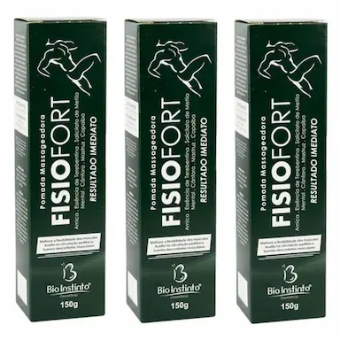 KIT 3X FISIOFORT POMADA MASSAGEADORA (3X 150GR) - BIO INSTINTO