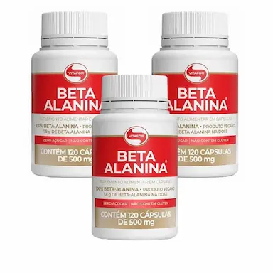 KIT 3UNI BETA ALANINA 500MG 120 CáPS - VITAFOR