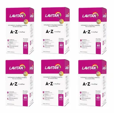 KIT 6UNI LAVITAN A-Z MULHER 60 CáPSULAS - CIMED