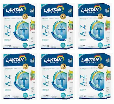 KIT 6UNI LAVITAN A-Z ORIGINAL 90 CáPSULAS - CIMED