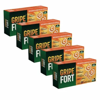 KIT 5UNI GRIPE FORT 20 CáPS - EUROFITO