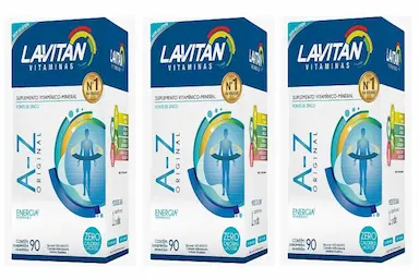 KIT 3UNI LAVITAN A-Z ORIGINAL 90 CáPSULAS - CIMED