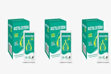 KIT 3UNI ACETILCISTEINA 600MG C/ 16 SACHêS - EUROFITO