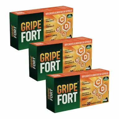 KIT 3UNI GRIPE FORT 20 CáPS - EUROFITO