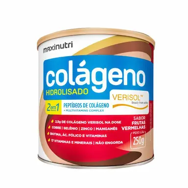 COLáGENO HIDROLISADO 2 EM 1 VERISOL 250GR - MAXINUTRI Natural
