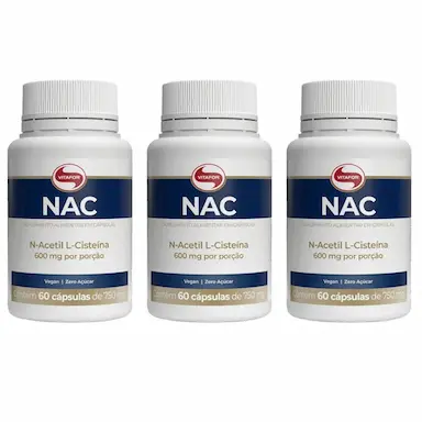 KIT 3UNI NAC N-ACETIL L-CISTEíNA 60 CáPS 750MG - VITAFOR