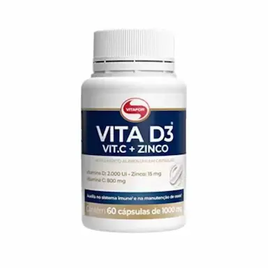 VITA D3 + C + ZINCO 60 CáPS 500MG - VITAFOR