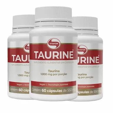 KIT 3UNI TAURINE 550MG 60 CáPS - VITAFOR