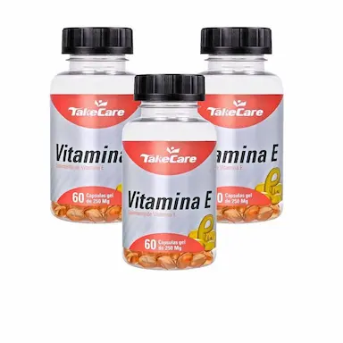 KIT 3UNI VITAMINA E 60 CáPS GEL - TAKE CARE