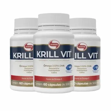 KIT 3UNI KRILL VIT 60 CáPS - VITAFOR