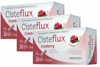KIT 3UNI CISTEFLUX CRANBERRY 30 CáPS - MAXINUTRI