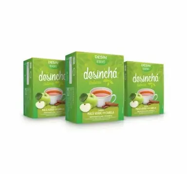 KIT 3UNI DESINCHá 10 SACHêS MAçA VERDE/CANELA