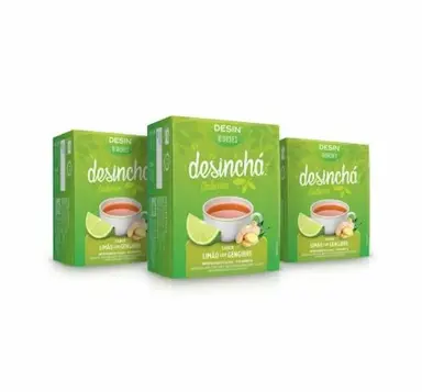 KIT 3UNI DESINCHá 10 SACHêS LIMãO/GENGIBRE