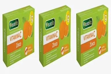 KIT 3UI VITAMINA C + ZINCO 1G C/ 30 CáPS - EUROFITO