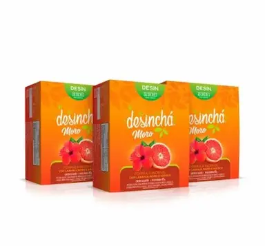 KIT 3UNI DESINCHá MORO 10 SACHêS LARANJA/HIBISCO