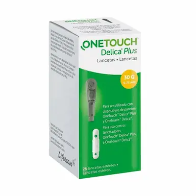 LANCETAS ONE TOUCH DELICIA PLUS COM 25 LIFESCAN - ONE TOUCH