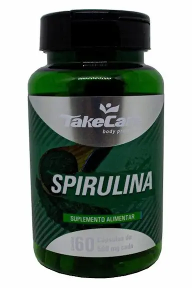 SPIRULINA 500MG 60 CáPSULAS - TAKE CARE