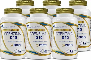 6 COENZIMA Q10 100% PURA (200MG/PORçãO) 60 CAPS FLORA NATIVA