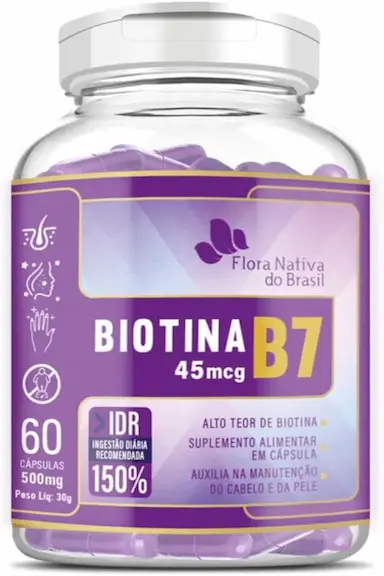 BIOTINA B7 150% IDR 60 CAPS FLORA NATIVA DO BRASIL