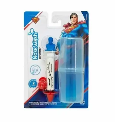 SERINGA PARA LAVAGEM NASAL COM COPO MEDIDOR SUPERMAN NOSEWASH - AGPMED