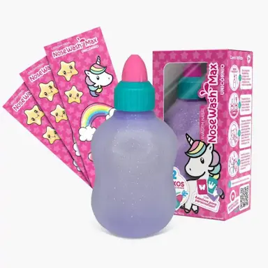 DISPOSITIVO PARA LAVAGEM NASAL NOSEWASH MAX UNICóRNIO 240 ML - AGPMED