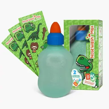 DISPOSITIVO PARA LAVAGEM NASAL NOSEWASH MAX DINOSSAURO 240 ML - AGPMED