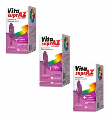 KIT 3 VITA SUPRAZ AZ MULHER 60COMP - UNIãO QUíMICA