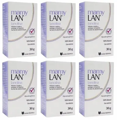 KIT 6 MAMY LAN LANOLINA PARA HIDRATAçãO 30G - UNIãO QUíMICA