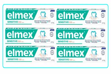 KIT 6 PASTA DE DENTE ELMEX SENSITIVE EM CREME 110G - ELMEX