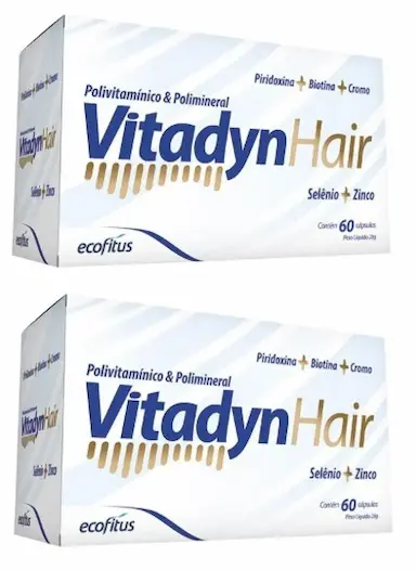 KIT 2 VITAMINA VITADYN HAIR COM 60 CáPSULAS - ECOFITUS