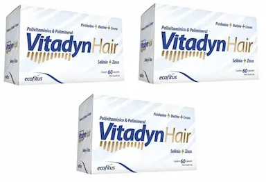 KIT 3 VITAMINA VITADYN HAIR COM 60 CáPSULAS - ECOFITUS