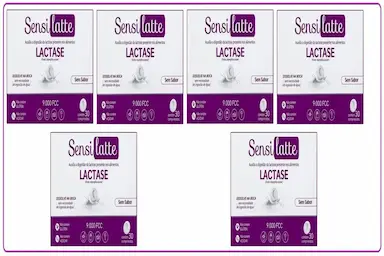 KIT 6 SENSILATTE LACTASE 9.000 FCC COM 30CPS S/SABOR - PRATI