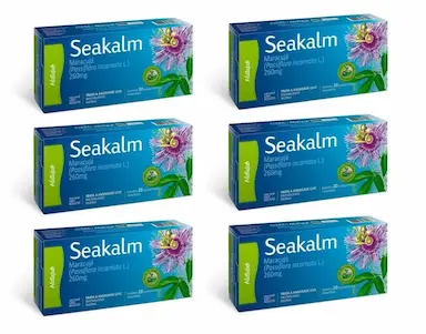 KIT COM 6 SEAKALM 260MG 20CPS CALMANTE NATURAL - NATULAB