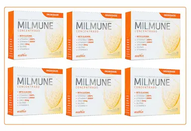 KIT COM 6 VITAMINAS MILMUNE CONCENTRADO 30CPS - ECOFITUS