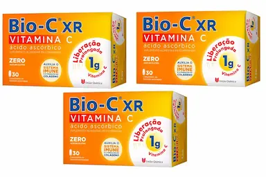 KIT 3 BIO-C XR VITAMINA C 30 COMPRIMIDOS 1G - UNIãO QUíMICA