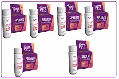 KIT COM 6 VITAMINA VIGORA PLUS GOLD 60 CáPSULAS - PRATI