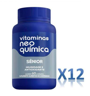 KIT 12 SUPLEMENTO VITAMíNICO SêNIOR 60 CáPSULAS - NEO QUíMICA
