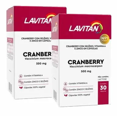 KIT 2 LAVITAN CRANBERRY 500MG COM 30CPS - CIMED