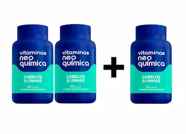 PAGUE 2 LEVE 3 VITAMINA CABELOS E UNHAS 60 CPS - NEO QUíMICA