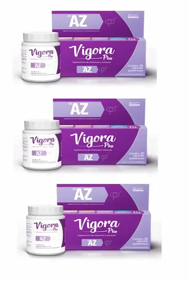 KIT COM 3 SUPLEMENTO VIGORA PLUS DE A-Z 60 CáPSULAS - PRATI