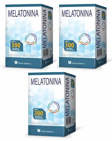 KIT 3 SUPLEMENTO ALIMENTAR MELATONINA 300 CPS- UNIãO QUIMICA