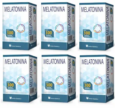 KIT 6 SUPLEMENTO ALIMENTAR MELATONINA 300 CPS- UNIãO QUIMICA